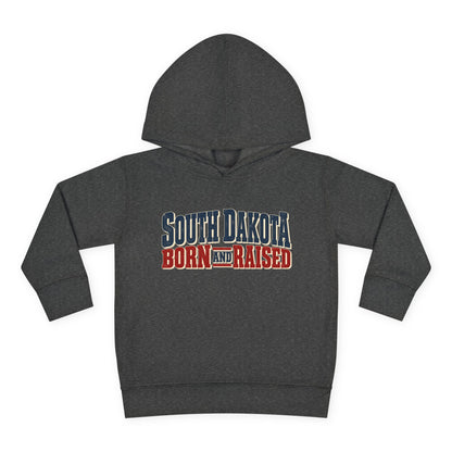 South Dakota Born and Raised Vintage Americana Unisex Toddler Pullover Fleece Hoodie