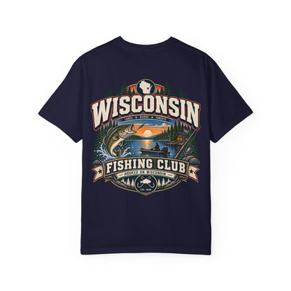 Wisconsin Fishing Club Unisex Comfort Color 1717 Streetwear Graphic Tee
