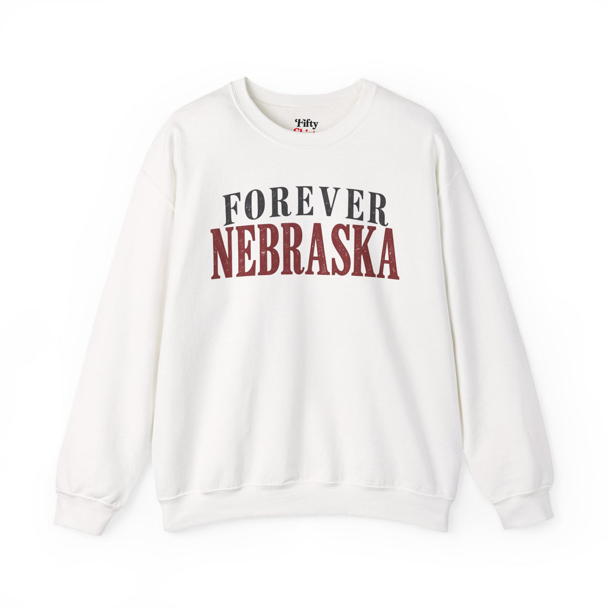 Forever Nebraska Unisex Crewneck Sweatshirt State Name Graphic