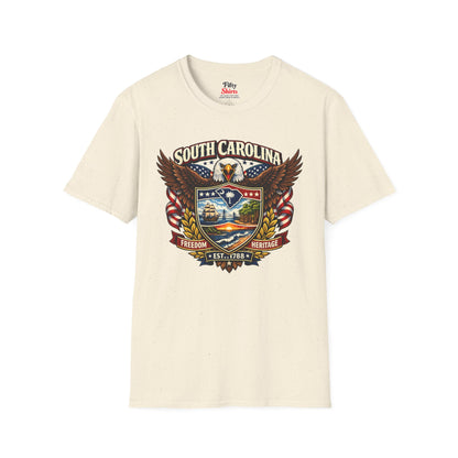 South Carolina Americana Eagle Unisex Softstyle T Shirt State Pride Graphic Tee Collections FS03