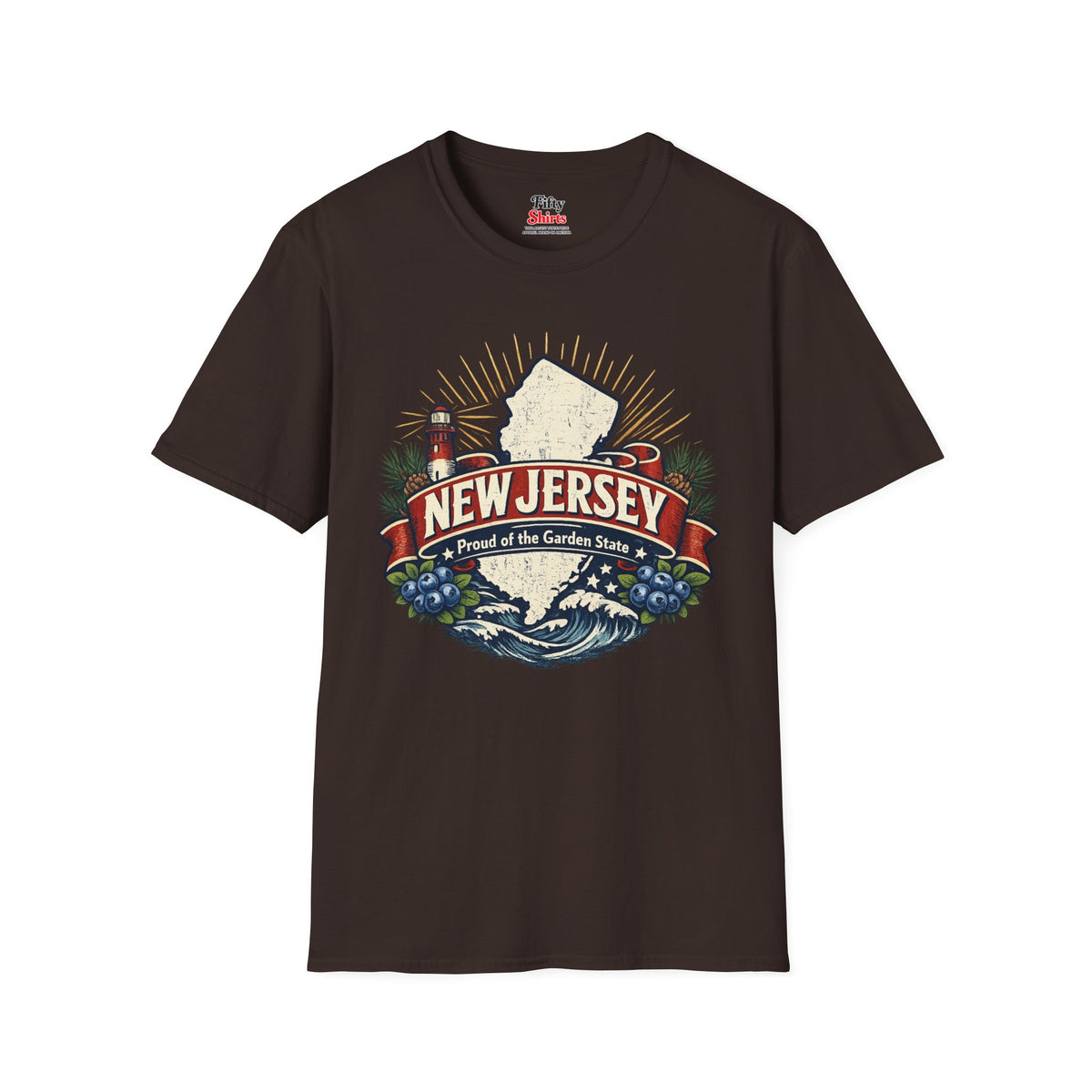 New Jersey State Pride Unisex Softstyle T Shirt State Pride Graphic Tee Collections FS03