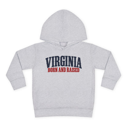 Virginia Born and Raised Premium Heritage Unisex Toddler Pullover Fleece Hoodie