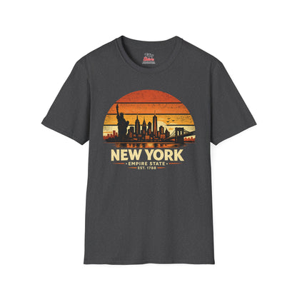 New York Skyline Sunset Unisex Softstyle T Shirt State Pride Graphic Tee Collections FS03