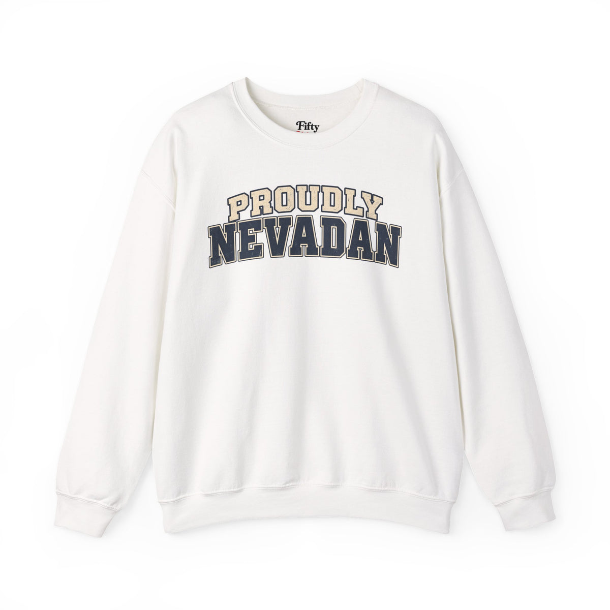 Proudly Nevadan Nevada Unisex Crewneck Sweatshirt State Name Graphic