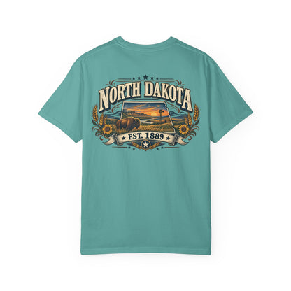North Dakota Established 1889 Unisex Comfort Color 1717 Streetwear Graphic Tee
