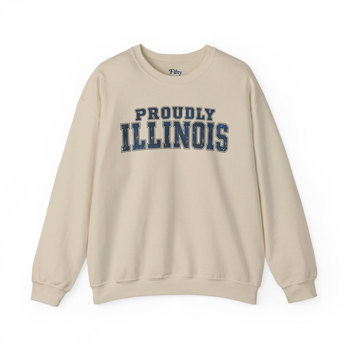 Proudly Illinois Unisex Crewneck Sweatshirt State Name Graphic