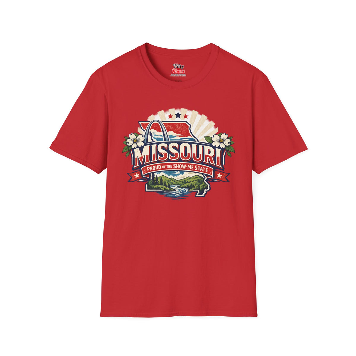 Missouri State Pride Unisex Softstyle T Shirt State Pride Graphic Tee Collections FS03
