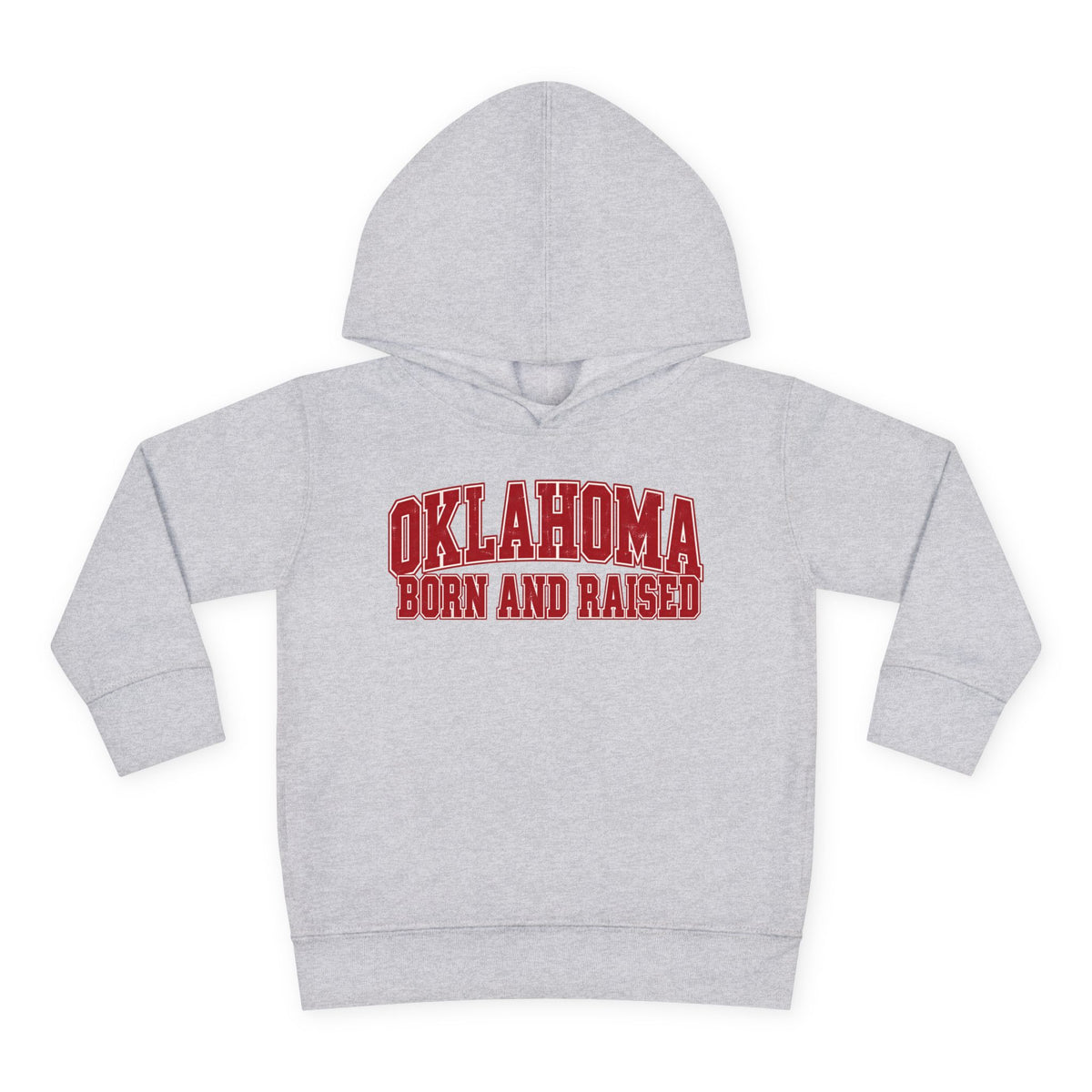Oklahoma Born and Raised Vintage Collegiate Unisex Toddler Pullover Fleece Hoodie