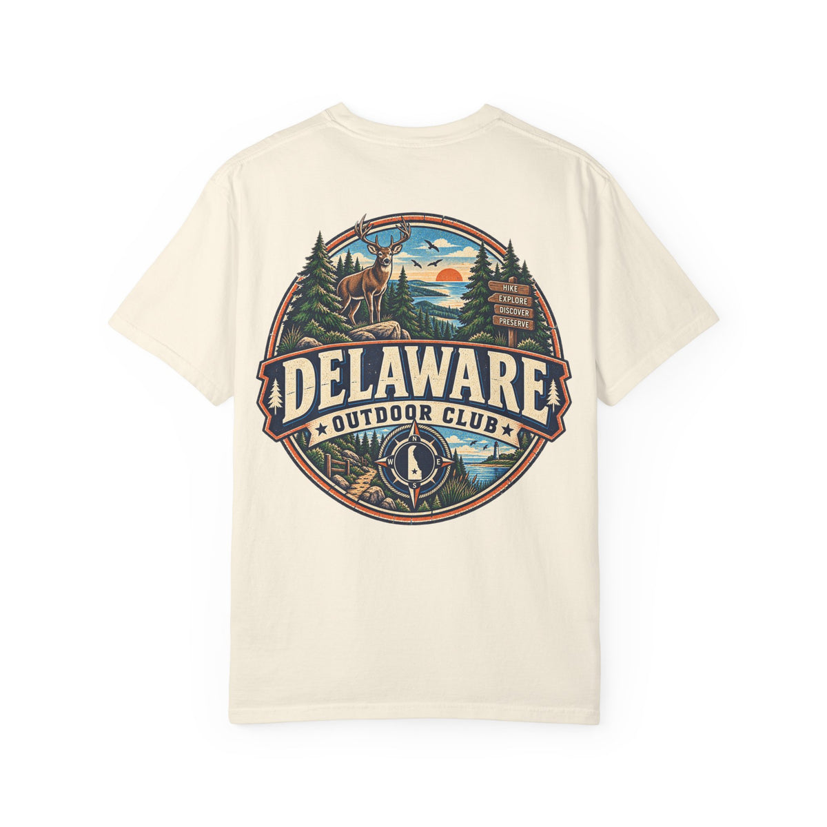Delaware Outdoor Club  Unisex Comfort Color 1717 Streetwear Graphic Tee