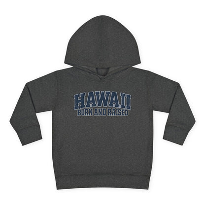Hawaii Born and Raised Vintage Athletic Unisex Toddler Pullover Fleece Hoodie