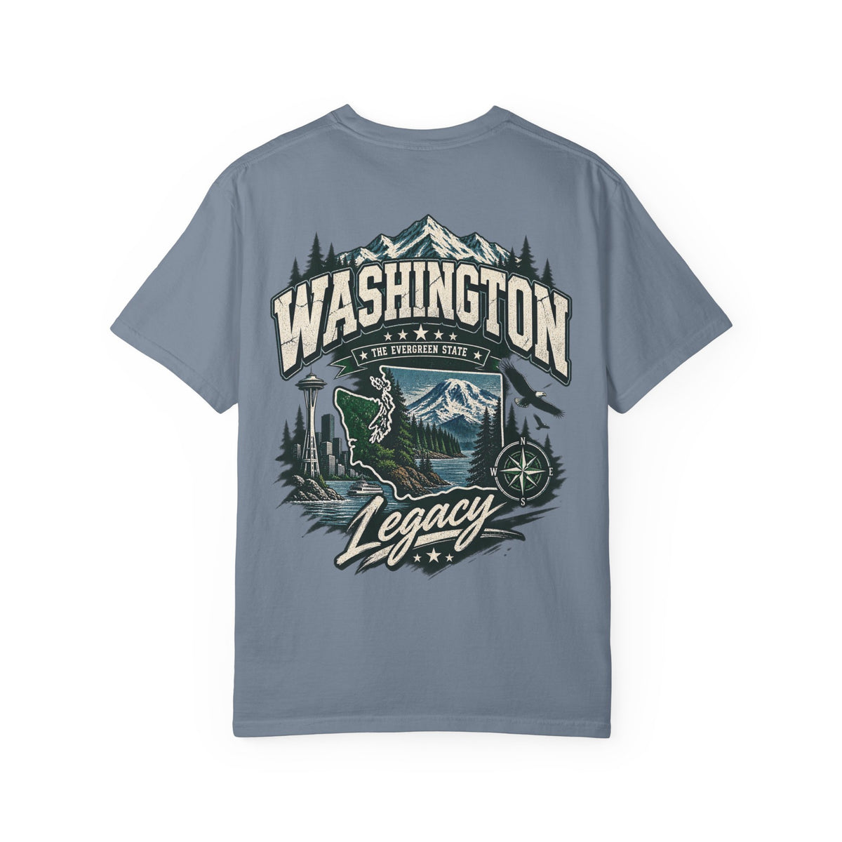 Washington State Legacy Unisex Comfort Color 1717 Streetwear Graphic Tee