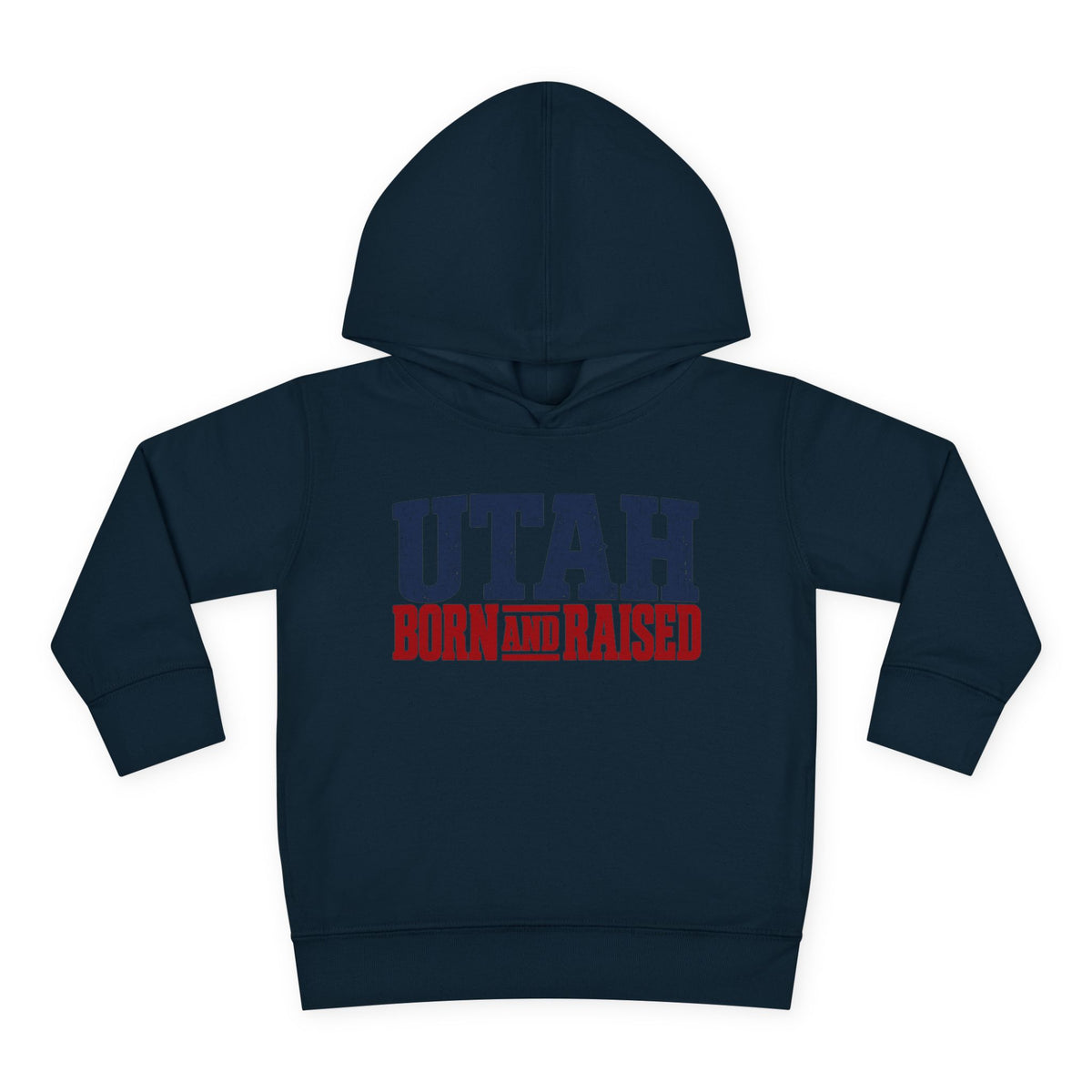 Utah Born and Raised Mountain West Style Unisex Toddler Pullover Fleece Hoodie