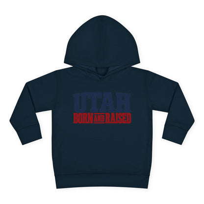 Utah Born and Raised Mountain West Style Unisex Toddler Pullover Fleece Hoodie