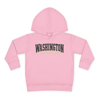Washington Born and Raised Pacific Northwest Heritage Unisex Toddler Pullover Fleece Hoodie