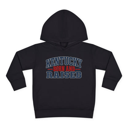 Kentucky Born and Raised Southern Heritage Unisex Toddler Pullover Fleece Hoodie