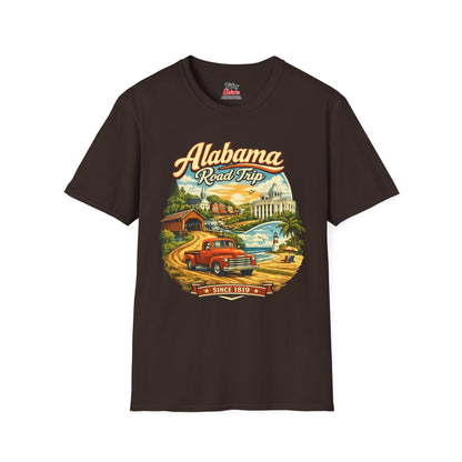 Alabama Road Trip Unisex Softstyle T Shirt State Pride Graphic Tee Collections FS03