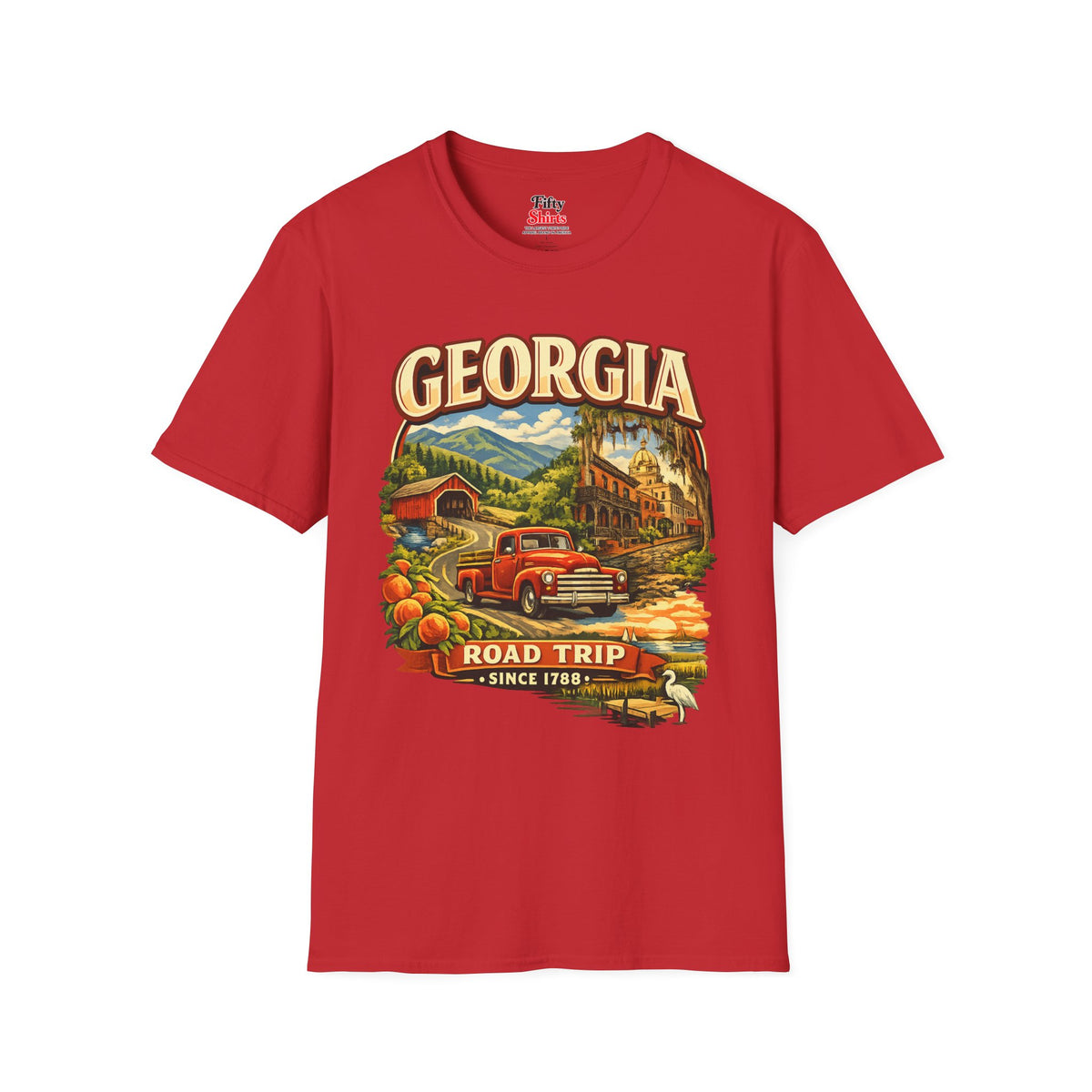 Georgia Road Trip Unisex Softstyle T Shirt State Pride Graphic Tee Collections FS03