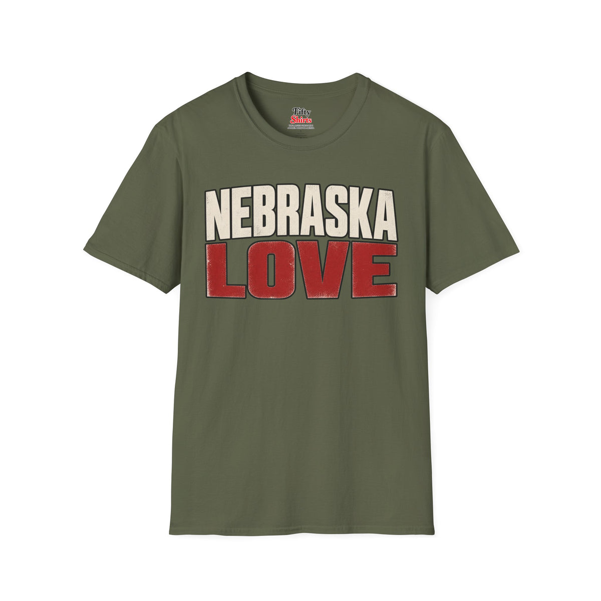 Nebraska Love Unisex Softstyle T Shirt State Name Graphic Tee