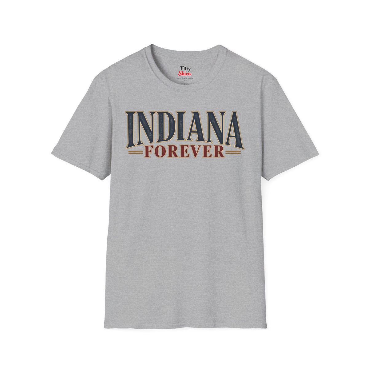 Indiana Forever Unisex Softstyle T Shirt State Name Graphic Tee
