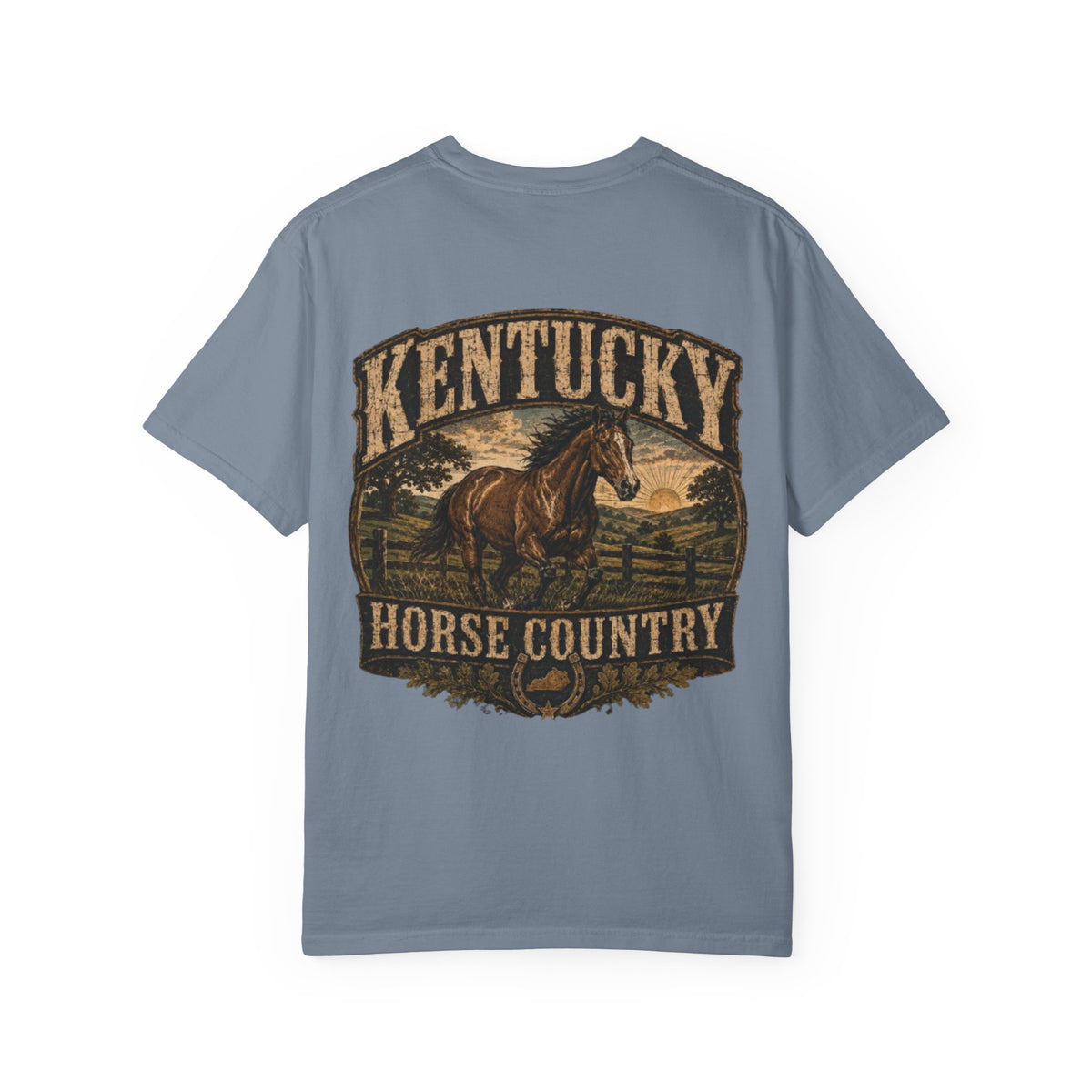 Kentucky Horse Country Unisex Comfort Color 1717 Streetwear Graphic Tee