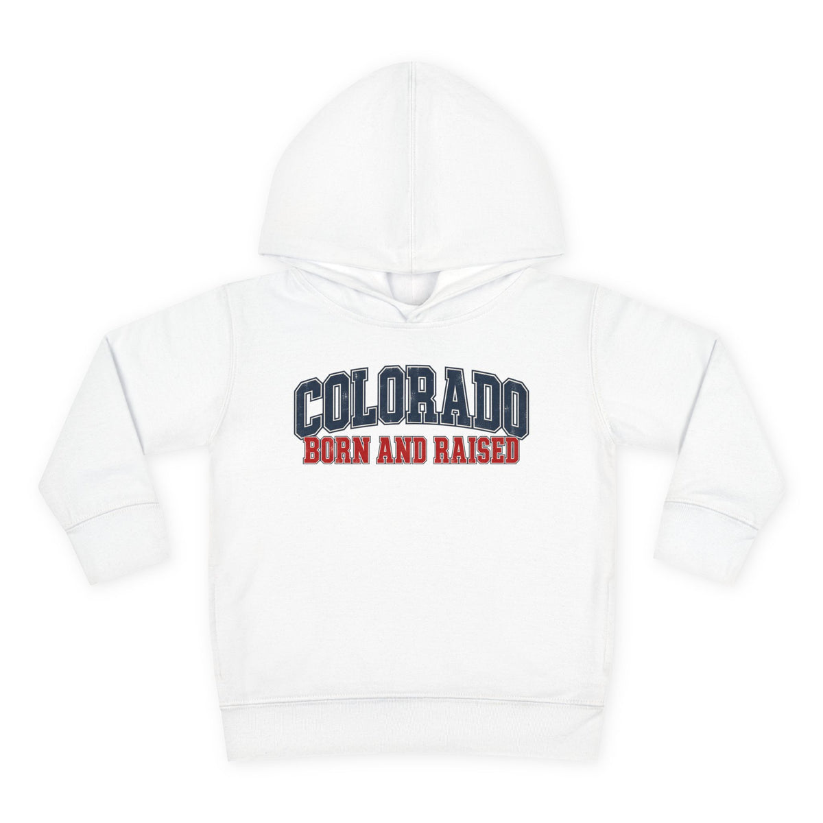 Colorado Born and Raised Collegiate Classic Unisex Toddler Pullover Fleece Hoodie