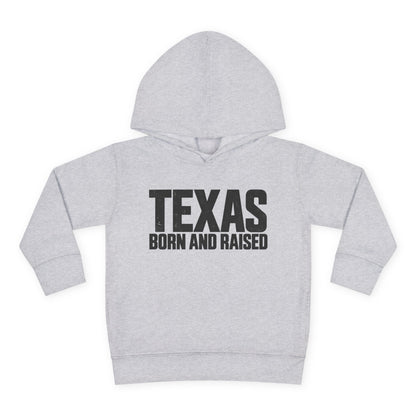 Texas Born and Raised Modern Minimal Unisex Toddler Pullover Fleece Hoodie