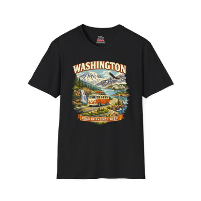 Washington Roadtrip Unisex Softstyle T Shirt State Pride Graphic Tee Collections FS03