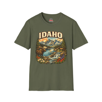 Idaho Wildlife Unisex Softstyle T Shirt State Pride Graphic Tee Collections FS03