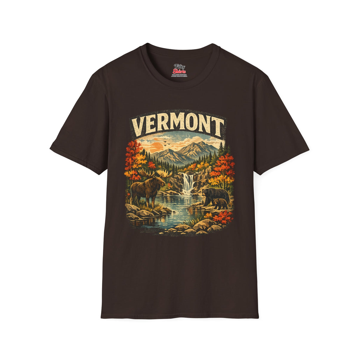 Vermont Wildlife Unisex Softstyle T Shirt State Pride Graphic Tee Collections FS03