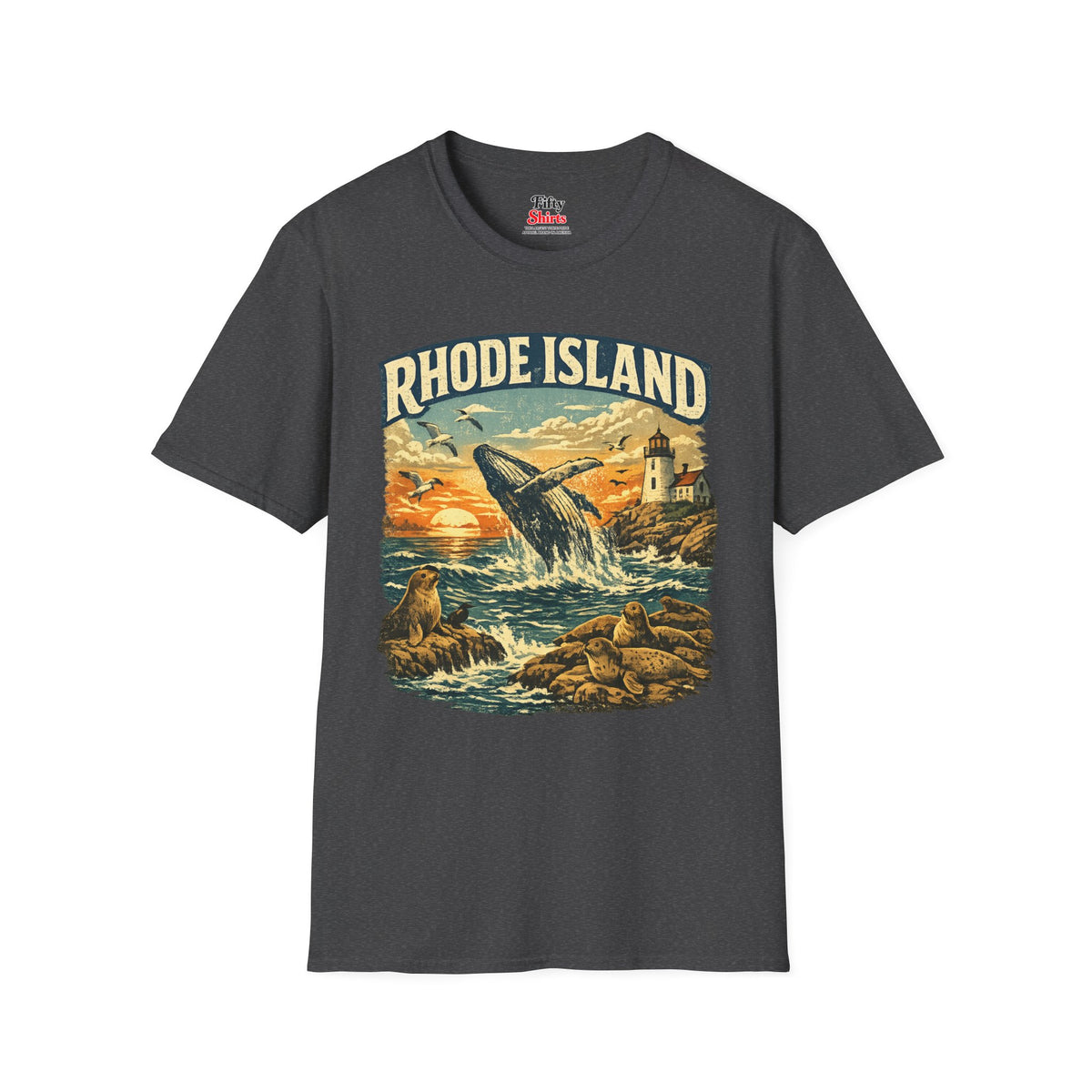 Rhode Island Wildlife Unisex Softstyle T Shirt State Pride Graphic Tee Collections FS03