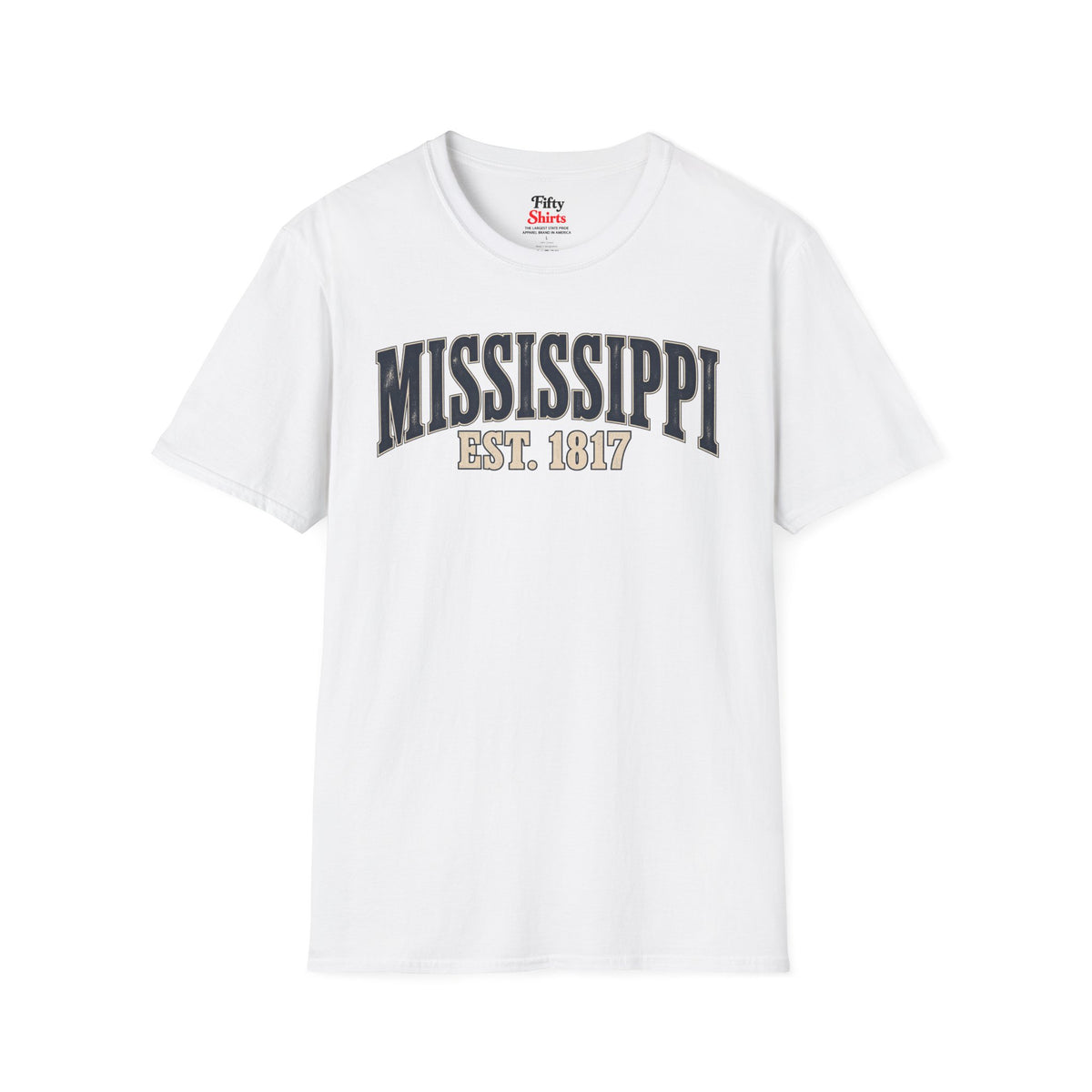 Mississippi Est 1817 Unisex Softstyle T Shirt State Name Graphic Tee