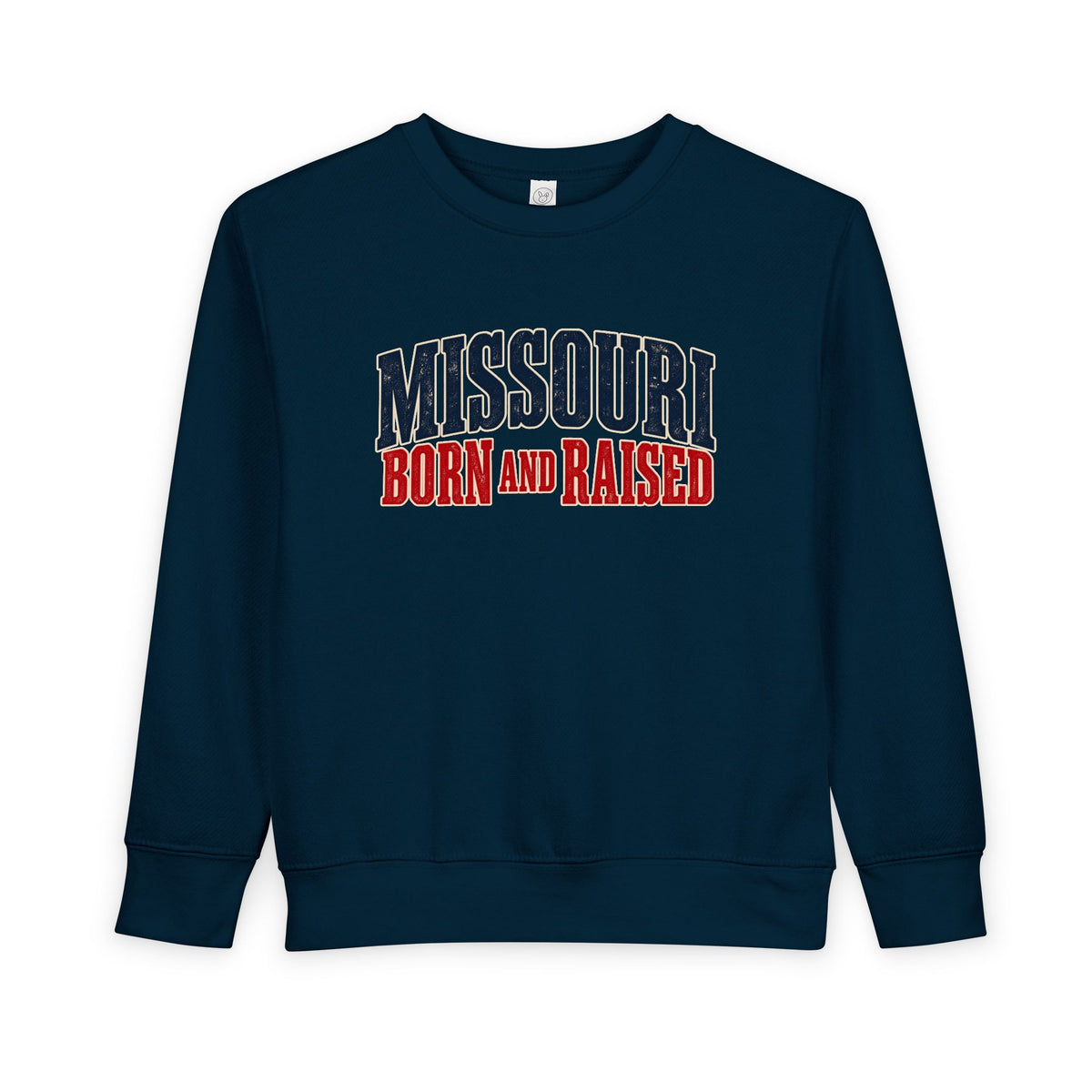Missouri Born and Raised Midwest Heritage Unisex Toddler Sweatshirt Graphic