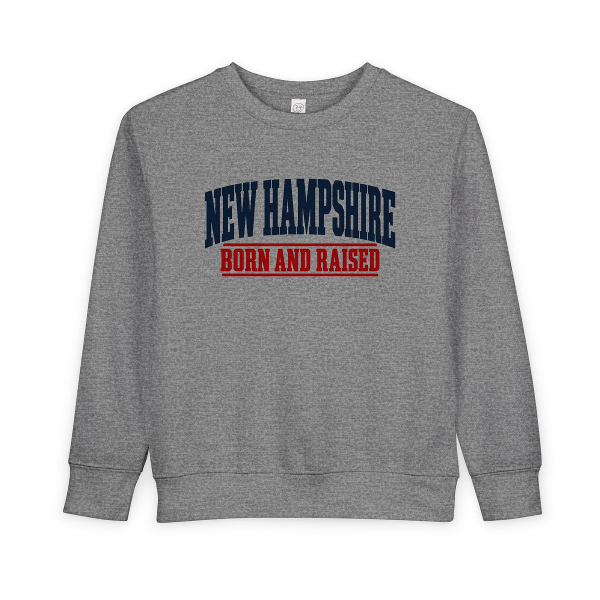 New Hampshire Born and Raised Rugged New England Unisex Toddler Sweatshirt Graphic