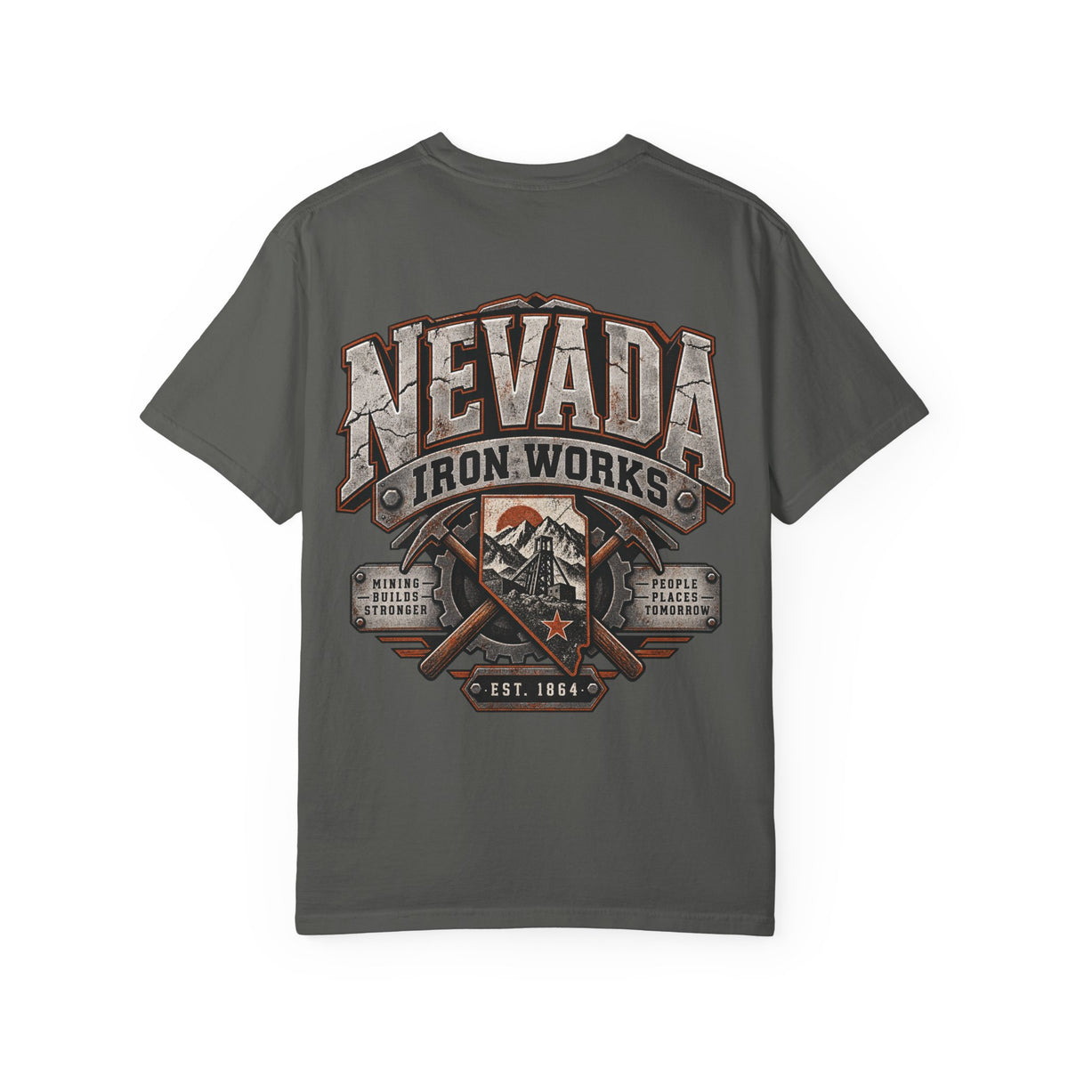 Nevada Iron Works Unisex Comfort Color 1717 Streetwear Graphic Tee
