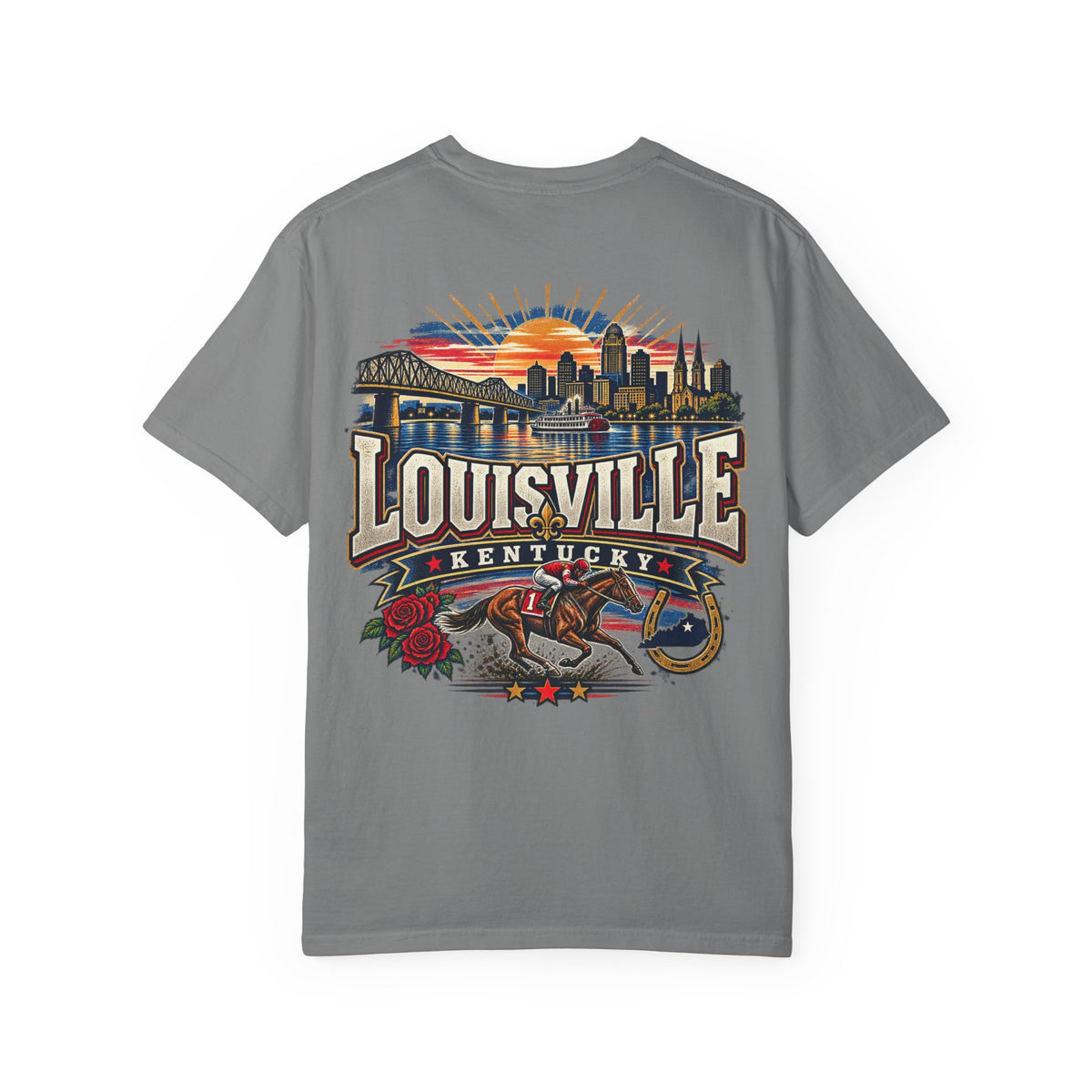Louisville Kentucky Unisex Comfort Color 1717 Streetwear Graphic Tee