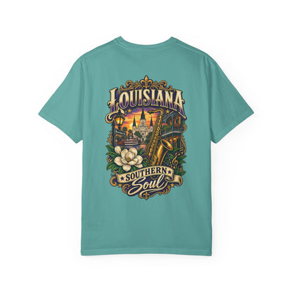 Louisiana Southern Soul Unisex Comfort Color 1717 Streetwear Graphic Tee