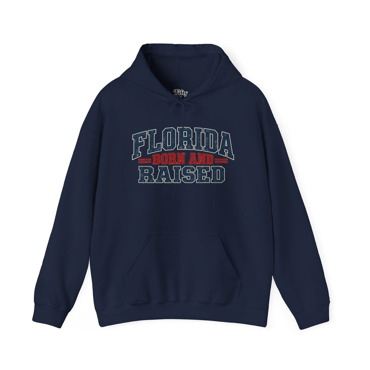 Florida Born and Raised Rustic Americana Unisex Hoodie Graphic