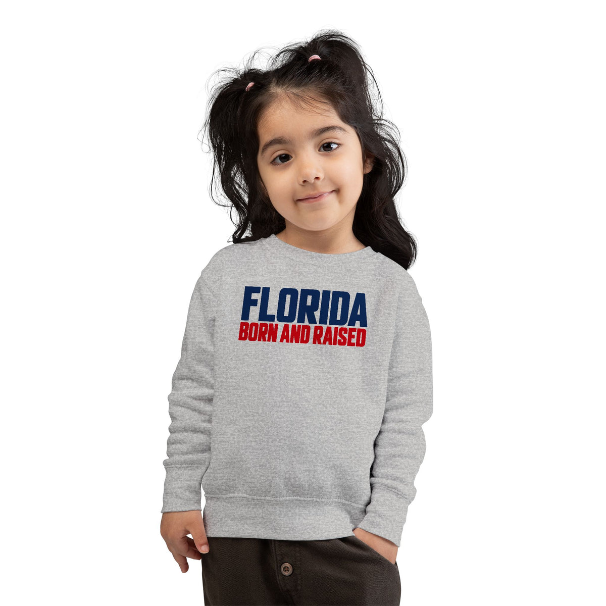 Florida Born and Raised Minimal Luxury Unisex Toddler Sweatshirt