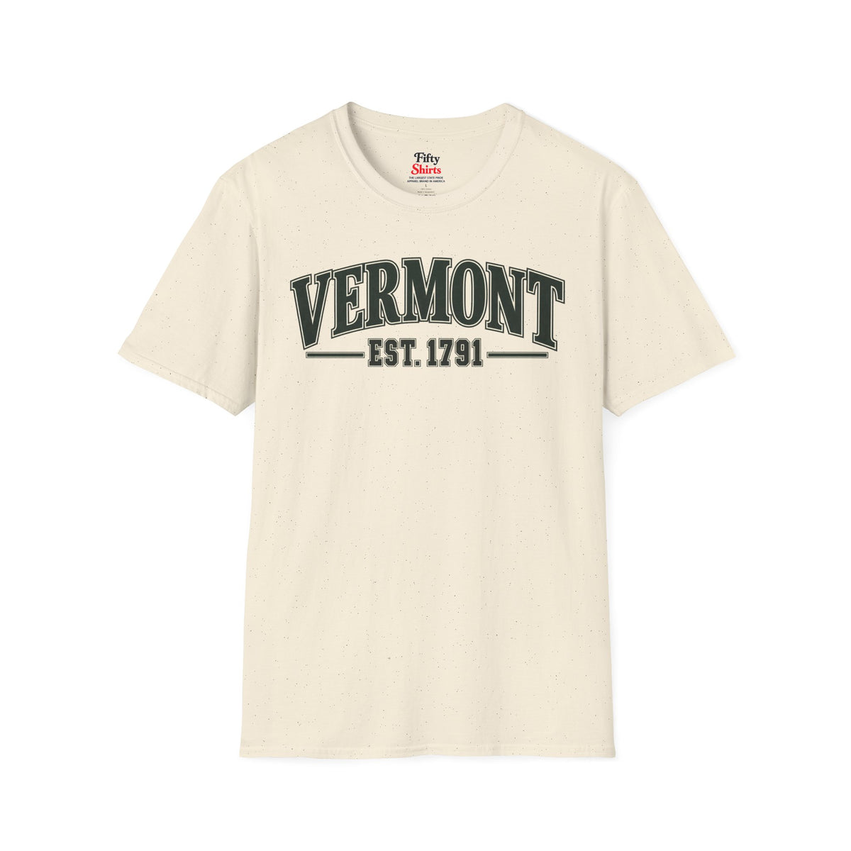 Vermont Est. 1791 Unisex Softstyle T Shirt State Name Graphic Tee