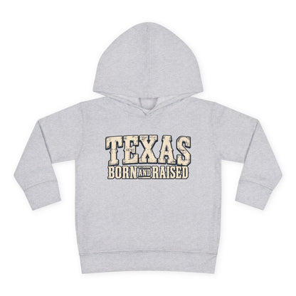 Texas Born and Raised Old-School Ranch Heritage Unisex Toddler Pullover Fleece Hoodie