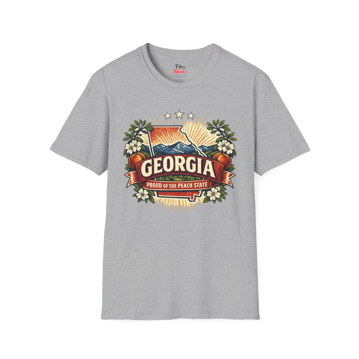 Georgia State Pride Unisex Softstyle T Shirt State Pride Graphic Tee Collections FS03