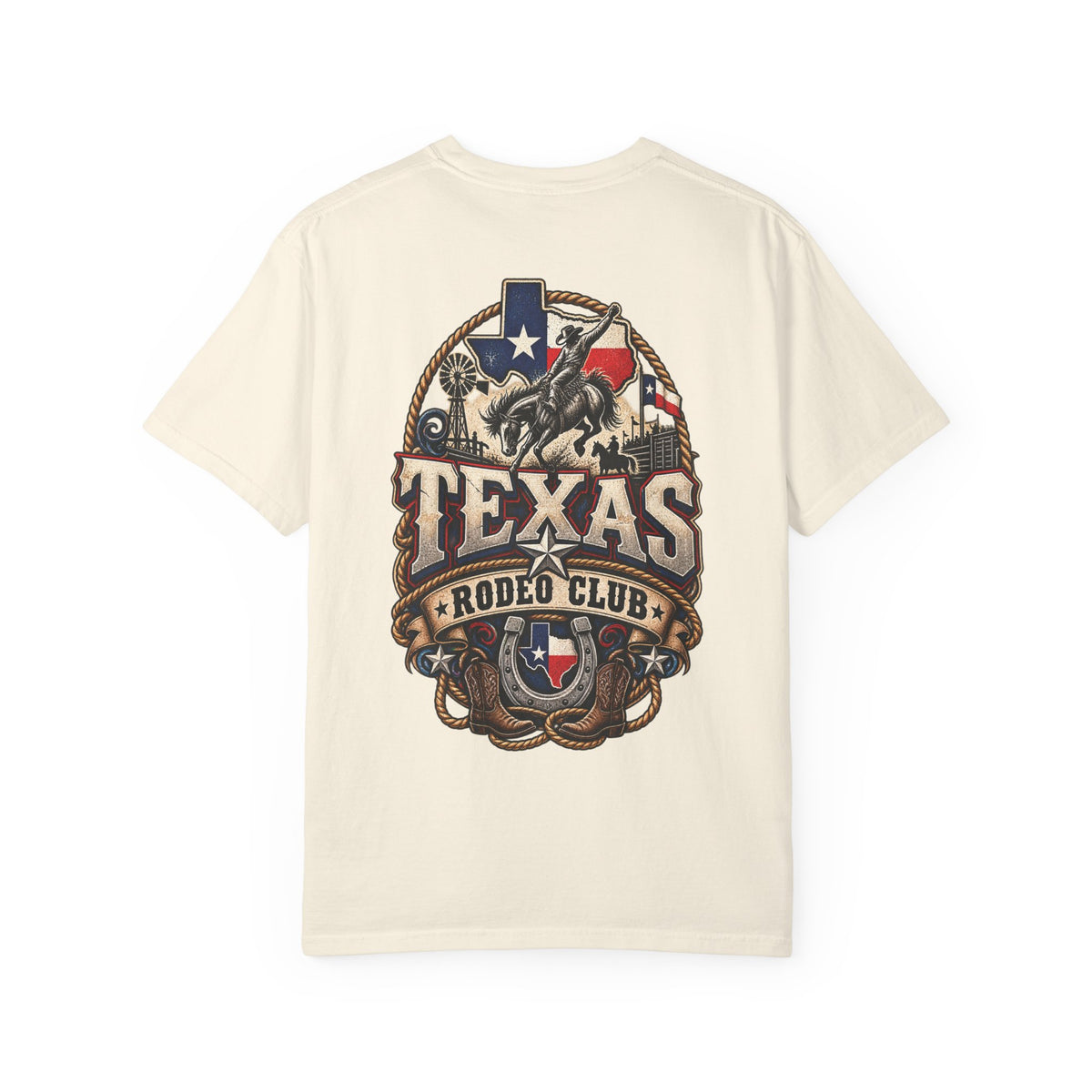 Texas Rodeo Club Unisex Comfort Color 1717 Streetwear Graphic Tee