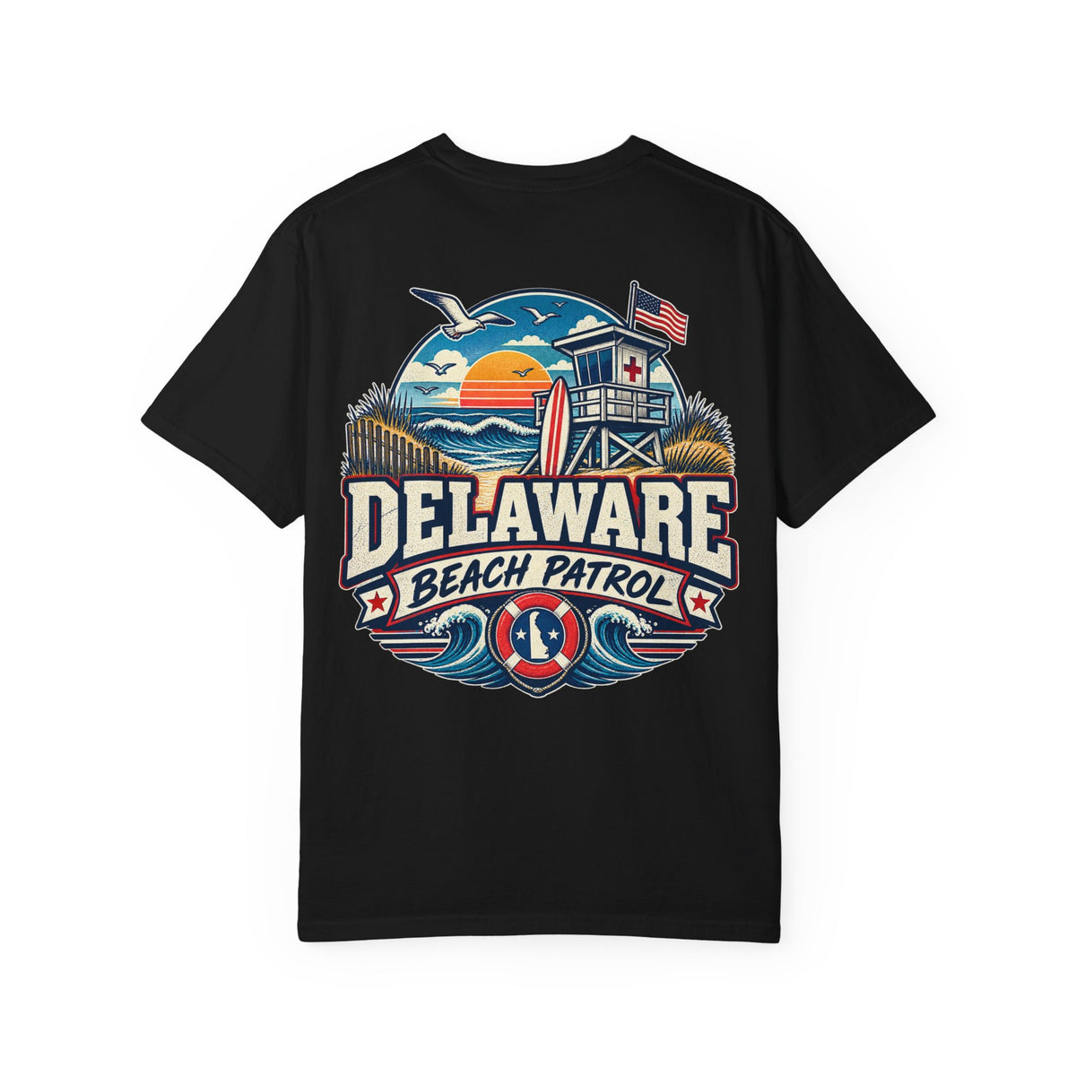 Delaware Beach Patrol  Unisex Comfort Color 1717 Streetwear Graphic Tee