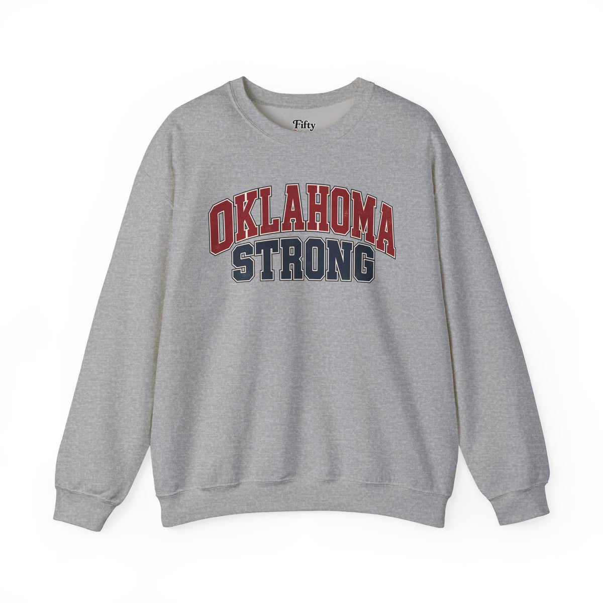 Oklahoma Strong Unisex Crewneck Sweatshirt State Name Graphic
