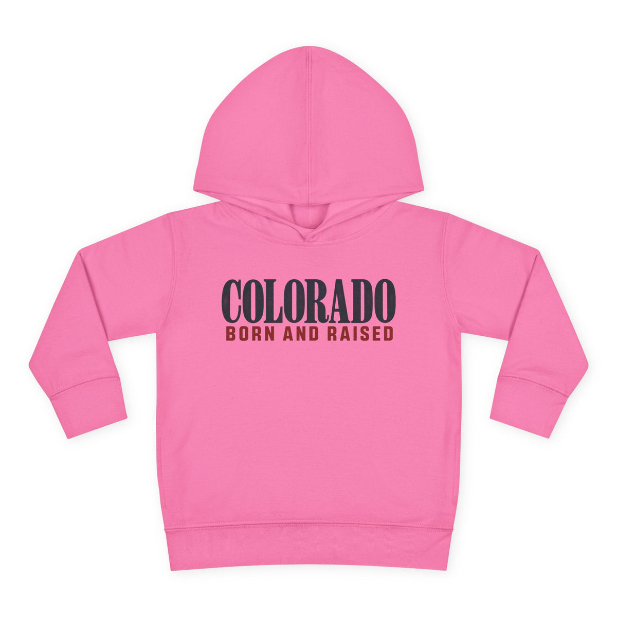Colorado Born and Raised Premium Mountain Lifestyle Unisex Toddler Pullover Fleece Hoodie