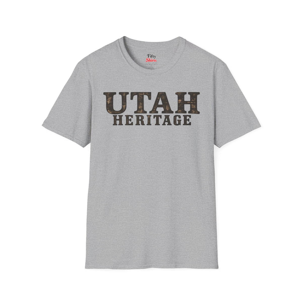 Utah Heritage Unisex Softstyle T Shirt State Name Graphic Tee