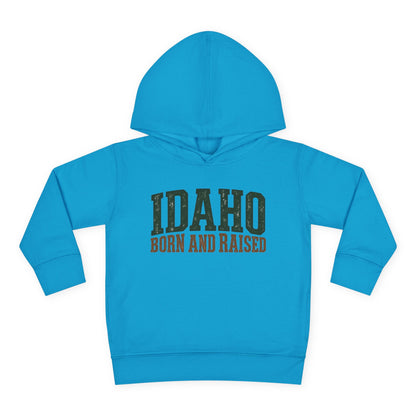 Idaho Born and Raised Pacific Northwest Heritage Unisex Toddler Pullover Fleece Hoodie