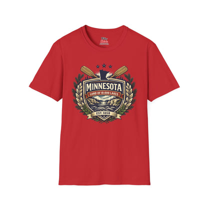 Minnesota Heritage Badge Unisex Softstyle T Shirt State Pride Graphic Tee Collections FS03