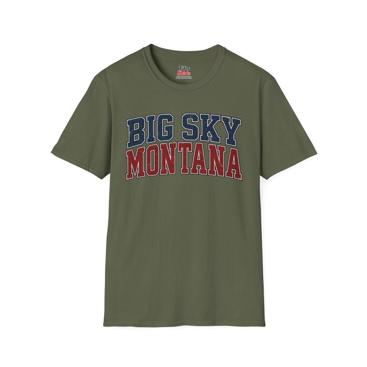 Big Sky Montana Unisex Softstyle T Shirt State Name Graphic Tee