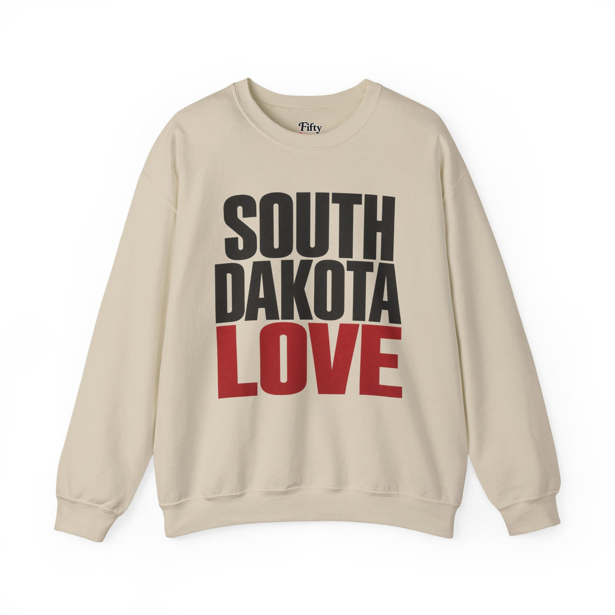 South Dakota Love Unisex Crewneck Sweatshirt State Name Graphic